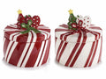 Barattoli natalizi / biscottiera / contenitore per alimenti / barattolo, set da 2 pezzi, Ø 16,5 cm x 18 H
