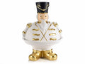 Alzatine di Natale in ceramica a soldatino schiaccianoci con coperchio, cm 19 x 14,5 x 26,5 H