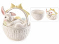 Contenitori / biscottiere / portadolci in ceramica adatti all'uso alimentare, set da 2 pezzi, cm 17 x 14 x 22 H