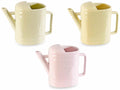 Vasi a forma di innaffiatoio in ceramica lucida in colore pastello con cuore, set da 3 pezzi, cm 25 x 12,5 x 19,5 H
