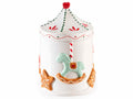 Biscottiere / portadolci / barattoli alimentari di Natale in ceramica, set da 2 pezzi, Ø 14,5 cm x 22 H