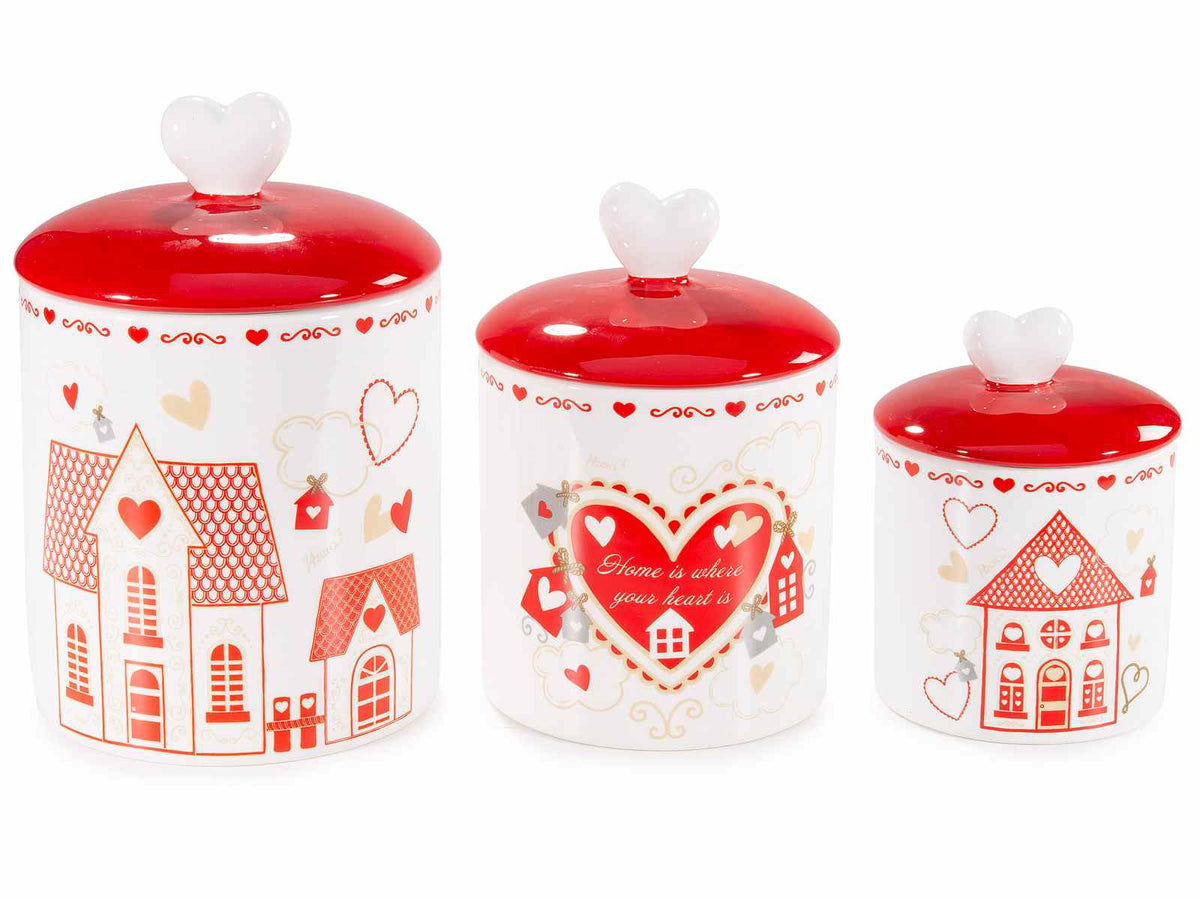 Biscottiere / contenitori / barattoli portadolci da cucina adatti al contatto, Grande: Ø 13 cm x 20 H