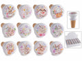 Tappi in sughero e ceramica con decori coniglietti pasquali in espositore da 24, set da 24 pezzi, Ø 4 cm x 3 H (con tappo 6)