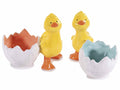 Contenitori pasquali a forma di a uovo in ceramica con interno colorato, set da 4 pezzi, cm 13,5 x 8,5 x 12 H