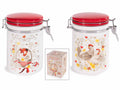Barattoli / contenitori / biscottiere adatte all'uso alimentare in ceramica, set da 4 pezzi, cm 14 x 10 x 16 H