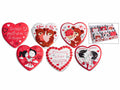Magneti / calamite in ceramica a forma di cuore con stampa innamorati, scritte, set da 36 pezzi, cm 7 x 6,5 H
