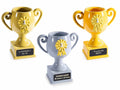 Vasi in ceramica a forma di coppa Number One con scritte simpatiche, perfetta, set da 3 pezzi, cm 15 x 10 x 17 H