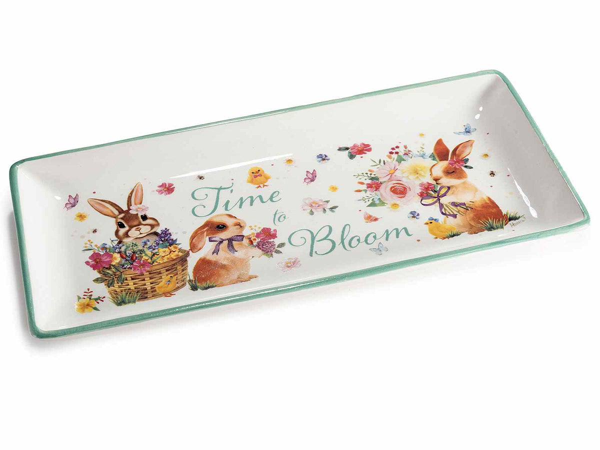 Piatti a vassoi rettangolari adatti al contatto alimentare realizzati, set da 2 pezzi, cm 30,5 x 14,5 H