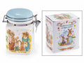 Barattoli pasquali adatti al contatto alimentare in ceramica ermetico, set da 4 pezzi, cm 13 x 9,5 x 15 H
