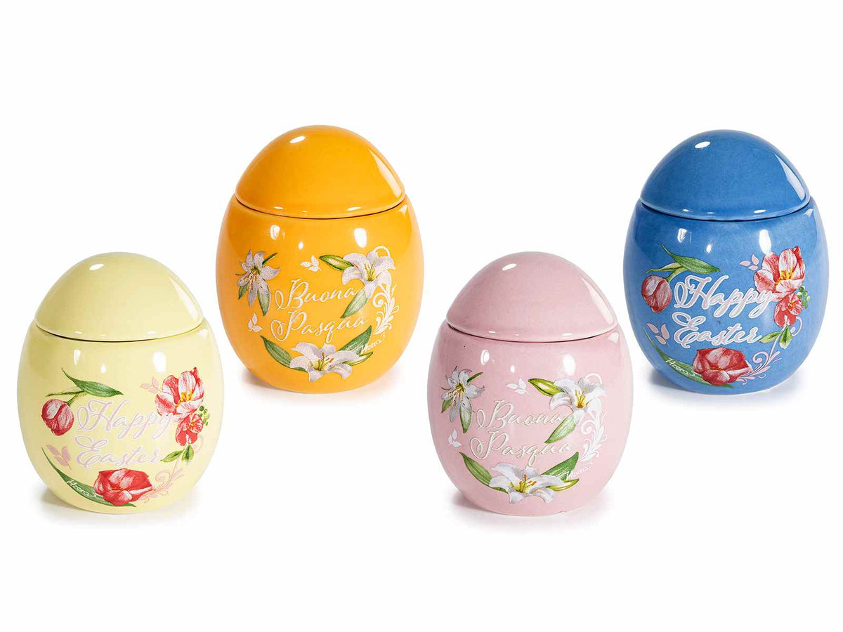 Barattoli / portadolci / biscottiere in ceramica adatta all'uso alimentare, set da 16 pezzi, Ø 7 cm x 8,5 H