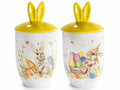 Barattoli a biscottiera / portadolci adatti all'uso alimentare in ceramica, set da 4 pezzi, Ø 10,5 cm x 20,5 H