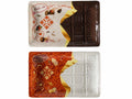 Piatti decorativi in ceramica a forma di tavoletta di cioccolato con rilievo, set da 2 pezzi