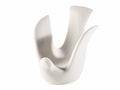 Portacandele a forma di colomba in porcellana bianca effetto ruvido, set da 2 pezzi, cm 17,5 x 13 x 15 H
