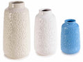 Vasi in porcellana lucida con decori floreali in rilievo, Grande: Ø 13 cm x 25 H