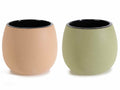 Vasi in porcellana grezza colorata con interno nero, set da 2 pezzi, Ø 16,5 cm x 14 H