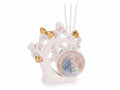 Profumatore albero della vita in porcellana con decori oro e stick, set da 6 pezzi, cm10x3,5x10,5H(con stick13,5)