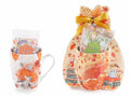 Tazze tema miele api in porcellana in confezione regalo con tisane da 40g, set da 6 pezzi, Tazza: Ø 8 cm x 10,5 H