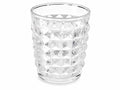 Eleganti bicchieri da tavola in vetro trasparente lavorato ideali per eventi, set da 6 pezzi, Ø 8,5 cm x 10 H