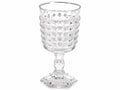 Eleganti calici a bicchiere da tavola in vetro trasparente lavorato, ideali, set da 6 pezzi, Ø 8,5 cm x 16 H