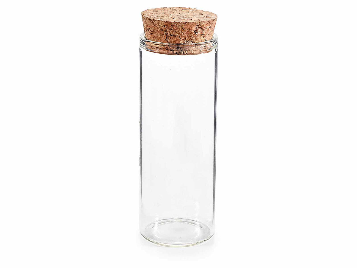 Provette porta confetti / spezie / alimenti in vetro alimentare con tappo, set da 60 pezzi, Ø3cmx8H (con tappo8,5)