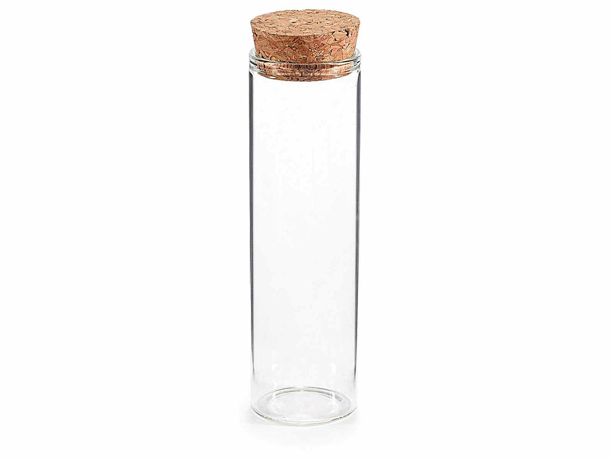 Provette porta confetti / spezie / alimenti in vetro alimentare con tappo, set da 60 pezzi, Ø3cmx10H (con tappo10,5)