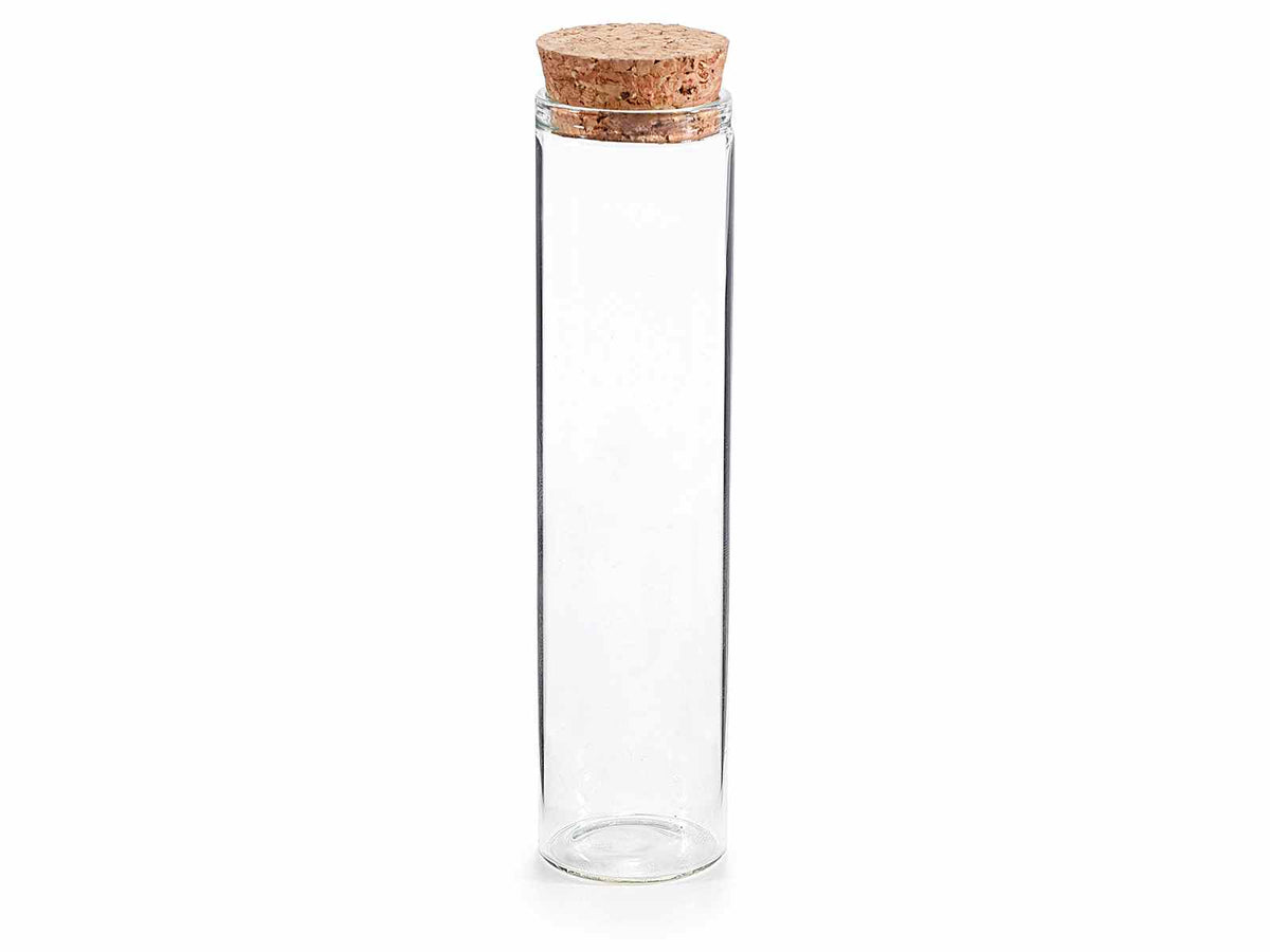 Provette porta confetti / spezie / alimenti in vetro alimentare con tappo, set da 60 pezzi, Ø3cmx12H (con tappo12,5)