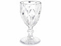 Bicchieri calici di vetro trasparente lavorato, ideali per eventi, ristoranti, set da 12 pezzi, Ø 8 cm x 15,5 H