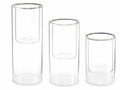 Porta candele / vasi a cilindro in vetro trasparente, Grande: Ø 10 cm x 25 H