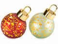 Lampade a pallina di Natale in vetro decorato con luci LED, set da 4 pezzi, cm 13,5 x 11,5 x 14 H