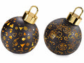 Lampade a palla di Natale in vetro decorato con luci LED, set da 2 pezzi, Ø 14,5 cm x 16 H