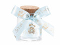 Provette portaconfetti bomboniera bimbo con fiocco azzurro con scritta It's, set da 20 pezzi, Ø 4,5 cm x 5 H (con tappo 6)