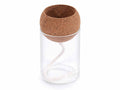 Vasi autoirriganti in vetro con tappo in sughero e corda in cotone, set da 4 pezzi, Ø 7 cm x 12 H