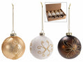 Palline di Natale vetro lavorato con decori da appendere, in espositore da 12, set da 12 pezzi, Ø 8 cm