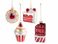 Addobbi albero di Natale a dolcetto, fetta di torta, cupcake, biscotto, set da 8 pezzi, Ø 6,5 cm x 10 H