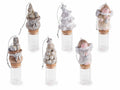 Provette porta confetti / spezie / alimenti in vetro alimentare con tappo, set da 18 pezzi, cm 4 x 3,5 x 13 H