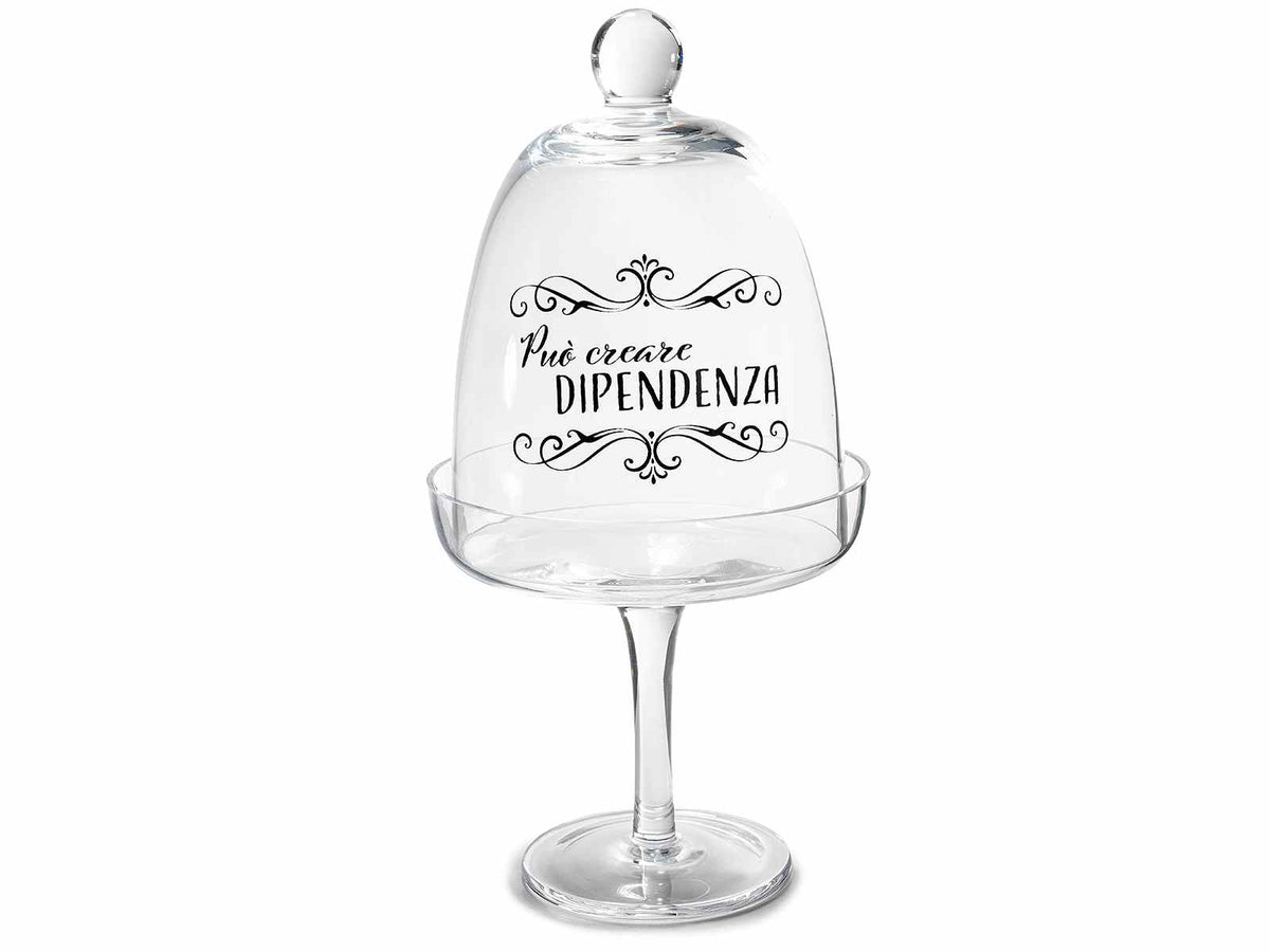 Alzatine per dolci / pasticcerie / bar in vetro alimentare trasparente, set da 2 pezzi, Ø 12,5 cm x 25 H