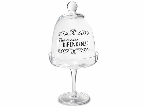 Alzatine per dolci / pasticcerie / bar in vetro alimentare trasparente, set da 2 pezzi, Ø 12,5 cm x 25 H