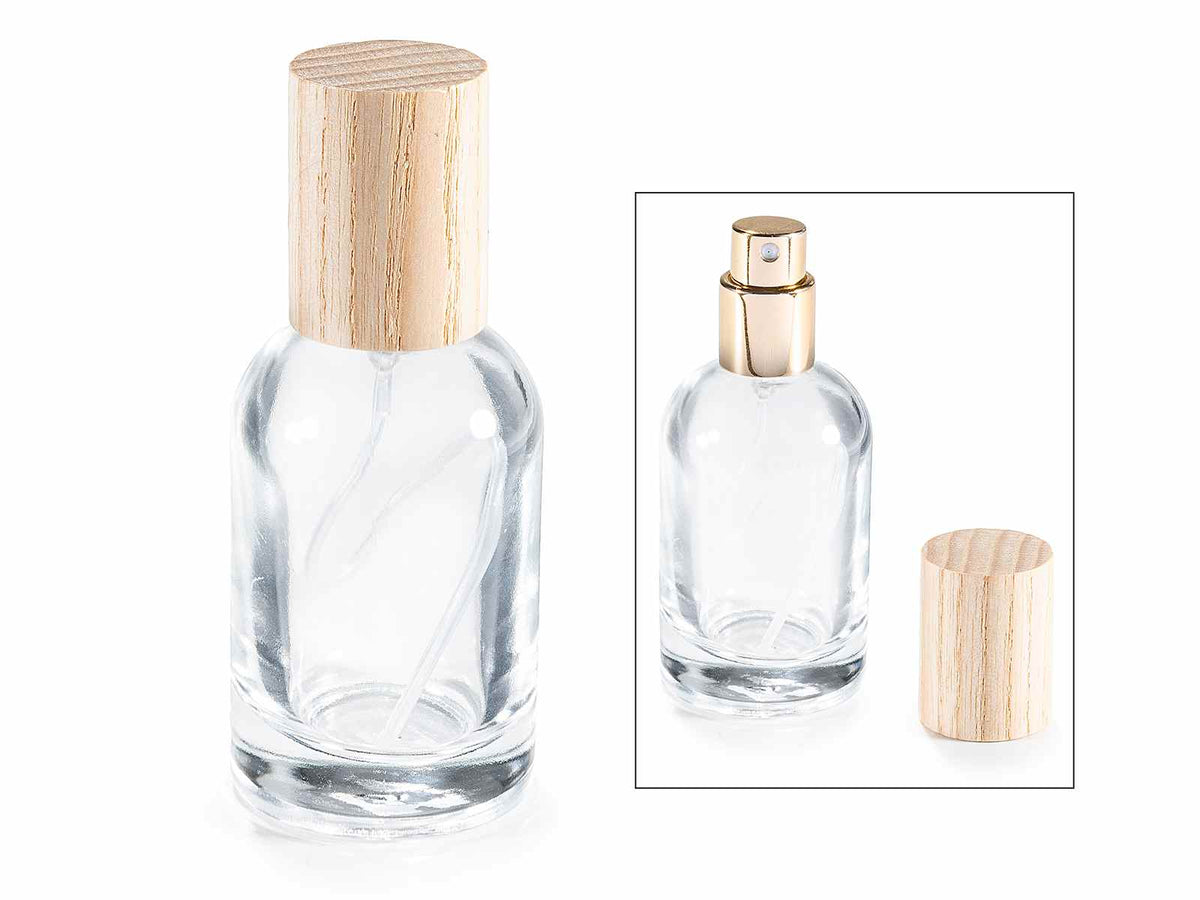 Flacone per fragranze in vetro trasparente da 30 ml con erogatore spray color, set da 20 pezzi, Ø 4 cm x 9,5 H