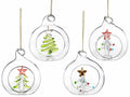 Set di 16 palline in vetro con albero di Natale, Ø6 cm
