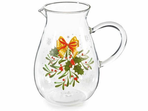 Caraffe in vetro con design natalizio a 180°, in scatola, cm 19,5 x 14 x 20 H
