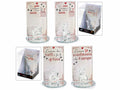 Targhette in vetro con cane e gatto, dedica e base a specchio in confezione, set da 12 pezzi, Ø 6,5 cm x 9,5 H