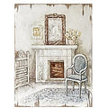 Quadro in legno tema soggiorno, 30x3H40 cm (kit da 3)