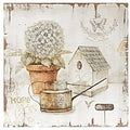 Quadro in legno con vaso di fiori (kit da 3)