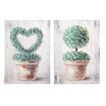 Quadro in legno con piante, 2 assortiti (kit da 10)
