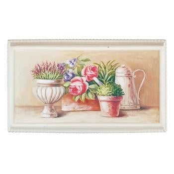 Quadro fiori e piantine, 38x4x22 cm