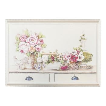 Quadro con fiori rosa