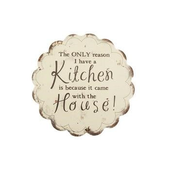 Quadretto in ferro con scritta Kitchen (kit da 5)
