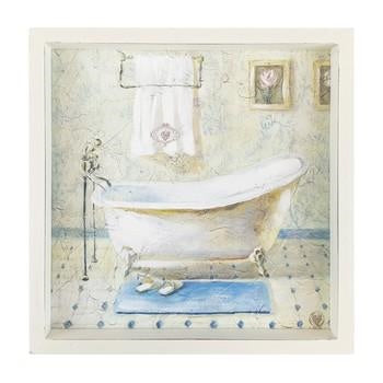 Quadretto da bagno con vasca, 25,5x3x25,5 cm (kit da 3)