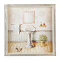 Quadro da bagno con lavandino, 32,5x4x32,5 cm (kit da 3)