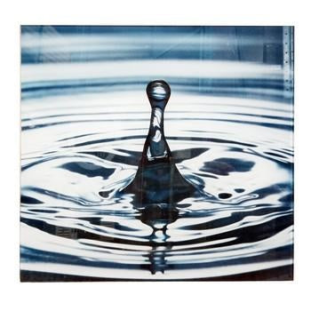Quadretto vetro 30x30 goccia d'acqua, 30x30 cm